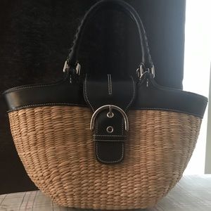 Like new Coach vintage wicker basket purse